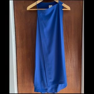 IN GOOD COMPANY blue asymmetrical dress XS